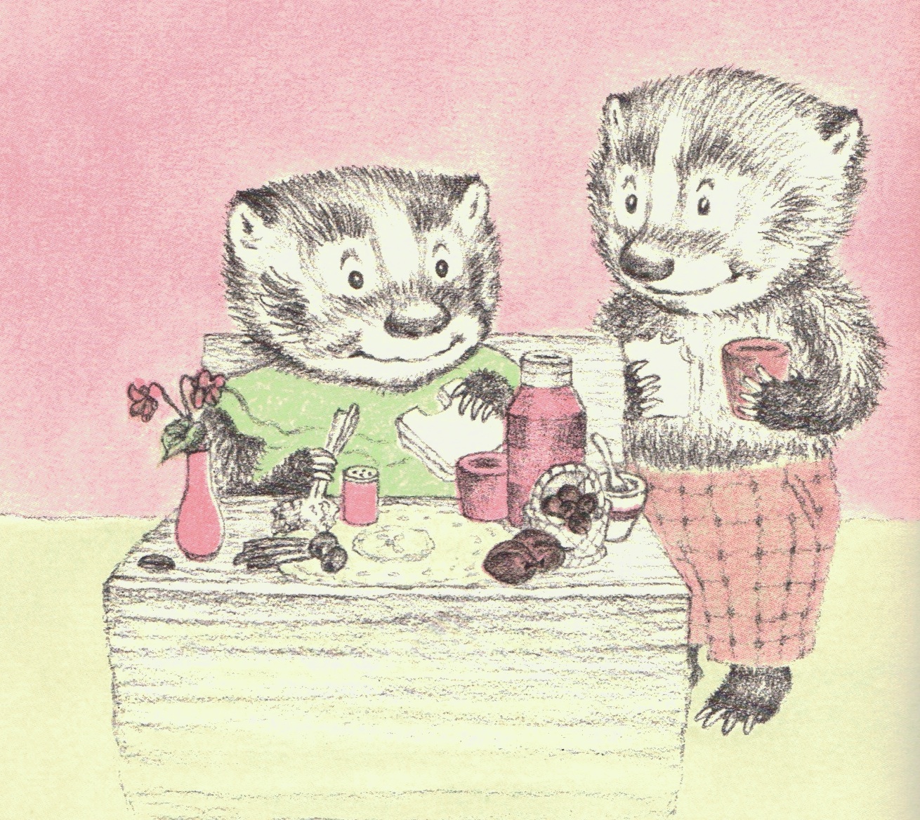 Image of "Bread and Jam for Frances:" Frances and Albert Having  Lunch