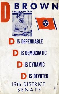 Dr. Dorothy Brown poster when she ran for TN state senate