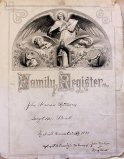 Family register from the John Herman Ratterman Collection