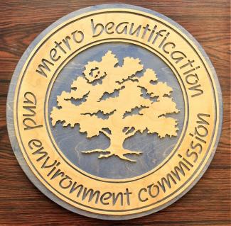 Sign for the Metro Beautification and Environment Commission