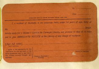 Application for a library card