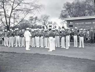 Ribbon-cutting ceremony at the new Hadley Park Branch in 1952