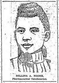 Tennessean drawing of Bellina A. Moore from February, 1897.