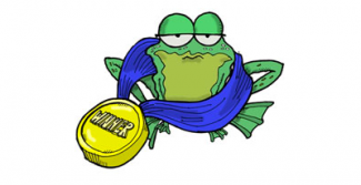 jumping frog illustration